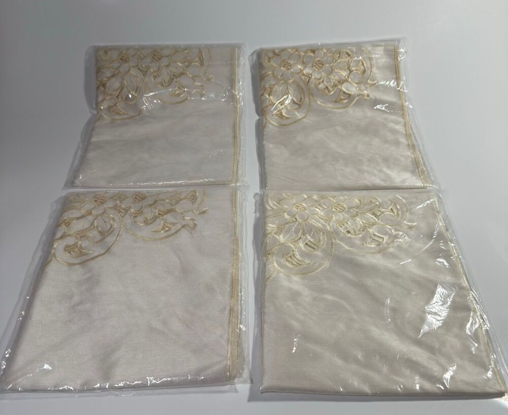 Collections Etc Elegant Scroll Window Valance Crem 5836 Cut Out Embroidered LOT